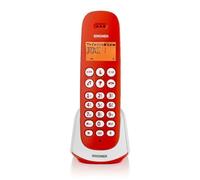Téléphone sans fil Brondi Adara - Haut-parleur, 20 entrées, identification de l'appelant - Rouge, Blanc