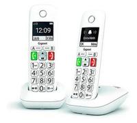 Gigaset E290 Duo Teléfono DECT/analógico Identificador de llamadas Blanco