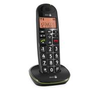 Doro PhoneEasy 100w Téléphone sans Fil DECT pour Seniors avec Grandes Touches et Son Amplifié (Noir X 1) [Version Française]