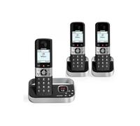 Pack téléphone sans fil Alcatel F890 Voice Trio avec répondeur et fonction Blocage d'appels Noir et Argent Noir et Argent E