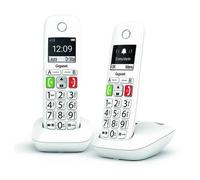 Gigaset Téléphone sans fil E-290 DUO - DECT, avec répondeur, Blanc