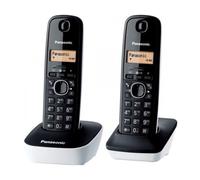 Panasonic KX-TG1612 Téléphone Sans Fil Base et 2 Combinés Repondeur Blanc