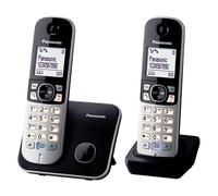 Panasonic KX-TG6812FRB téléphone Téléphone DECT Identification de l'appelant Noir, Argent