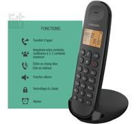 Logicom ILOA 150 Téléphone Fixe sans Fil sans Répondeur - Solo - Téléphones analogiques et dect - Noir