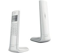 Logicom Téléphone sans fil Luxia 150 Solo DECT/GAP – ID d'appelant – Sans répondeur Blanc/Gris