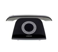 Téléphone sans fil Logicom Telephone fixe design retro repondeur Noir