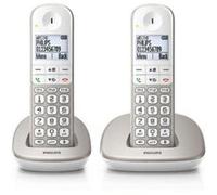 Cordon et fiche téléphone Philips Téléphone sans fil xl4902s/22 1,9" 550 mah gap (2 pcs) blanc