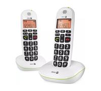 DORO PhoneEasy 100W Duo - Téléphone sans fil avec ID d'appelant - DECT\GAP - blanc + combiné supplémentaire