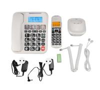 Téléphone sans Fil pour Personnes âgées avec Gros Bouton, 2 combinés, répondeur, Bloc d'appel avancé, Augmentation du Volume, Identification de l'appelant bilingue, Affichage (Prise UE)