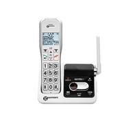 Téléphone sans fil Senior avec volume réglable et bouton SOS Blanc