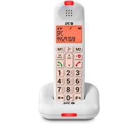 SPC Comfort Kairo - Téléphone sans fil seniors, grandes touches, son amplifié, compatible appareils auditifs, blocage appel - Blanc
