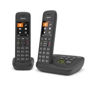Gigaset C575A Duo - Téléphone sans fil - système de répondeur avec ID d'appelant - ECO DECTGAP - noir + combiné supplémentaire Noir G