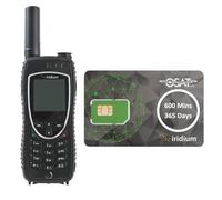 Téléphone Satellite Iridium Extreme + SIM prépayée 600 Min, validité 365 Jours. Robuste, étanche, avec GPS. Couverture Mondiale Voix et SMS pour Communications à Distance et d'urgence
