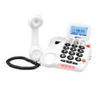 Geemarc Serenities 100 - Téléphone Filaire Amplifié avec Grosses Touches et Sonnerie Puissante pour Personnes Agées - Perte Auditive Faible ou Moyenne