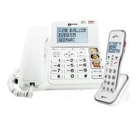 Téléphone Senior avec Touches mémoire Photo Combiné Additionnel Geemarc Blanc