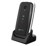 Téléphone senior clapet amplifié compatible avec appareils auditifs Geemarc Blanc / Noir Blanc / Noir G