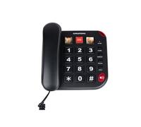 Grundig Téléphone Fixe Senior - Grandes Touches, Bouton SOS et Mémoires Photo -