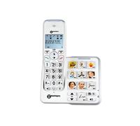 Téléphone Senior Sans Fil Amplifié Touches Mémoire Photo Répondeur Blanc