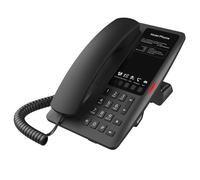 Téléphone SIP hôtelier Fanvil H4, 2 comptes SIP, 5 touches programmables, PoE, noir