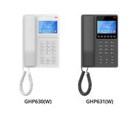 Téléphone SIP pour hôtel Grandstream GHP631W, 2 comptes SIP, écran couleur, Wi-Fi 6, PoE
