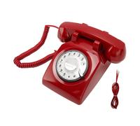 Téléphone vintage à cadran rotatif, téléphone filaire au design classique avec un look traditionnel et une sonnerie mécanique, téléphone fixe