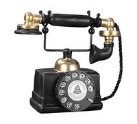 Téléphone Vintage en Résine pour Décoration d'Étagère | Sculpture Rétro à l'Ancienne pour Chambre et Étagères de Salon