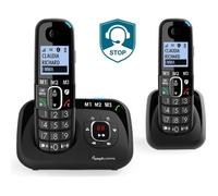 Téléphones fixes DUO avec répondeur Amplicomms 1582 +90dB