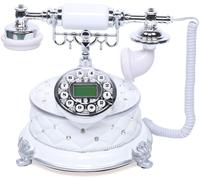 Téléphones fixes Téléphone rétro Téléphone filaire Vintage Téléphone antique Téléphone nostalgique Téléphone maison avec Caller ID écran LCD Cadran Sonnerie métal pour bureau Café Bar Hôtel