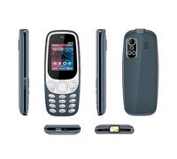 Téléphones Mobiles de Base pour Personnes Âgées et Enfants, Téléphones Stupides Débloqués, Sans Internet - avec Gros Boutons, MP3, MP4, Appareil Photo, Lampe de Poche, SOS,Blue