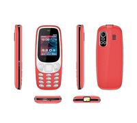 Téléphones Mobiles de Base pour Personnes Âgées et Enfants, Téléphones Stupides Débloqués, Sans Internet - avec Gros Boutons, MP3, MP4, Appareil Photo, Lampe de Poche, SOS,Red