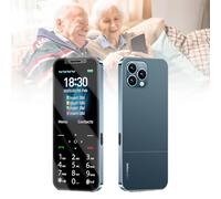 Téléphones Mobiles de Base pour Personnes Âgées et Enfants, Téléphones Stupides Débloqués, Sans Internet - avec Gros Boutons, MP3, MP4, Appareil Photo, Lampe de Poche, SOS,Blue