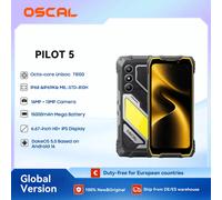 Téléphones mobiles OSCAL PILOT 5 5G, smartphone robuste AI 5G UNISOC T8100, écran 6,67 pouces 2,4K 120 Hz, 8 Go 256 Go, batterie 15000 mAh Black