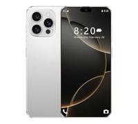 Téléphones Portables Bon marché I16 Pro Max, Android 14.0, écran HD 7,3 Pouces, Double SIM, Triple caméra, 16Go RAM, 1To ROM, Wi-FI, Reconnaissance faciale, Verrouillage,White-1TB