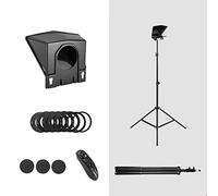 Teleprompter TMP Adjustable Teleprompter 3.94''/7.87'' with HD Glass Remote No Assembly Required (Kit 3:Kit 1+78.7''Tripod(for Phone&Camera))