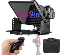Téléprompteur, Moman MT12 Teleprompter en Métal Prompteur pour Tablettes jusqu'à 12,9 Pouces iPad iphone Appareil Photo Caméscope avec Télécommande APP, Téléprompteur-Tablet-Prompter-DSLR-Smartphone