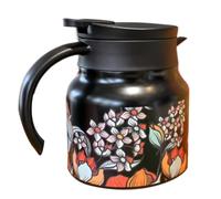 Telera Théière isolée avec ASA, 800 ml, en acier inoxydable, avec imprimé floral, avec bottes d'eau, pour thé, café, limonade, jus et boissons