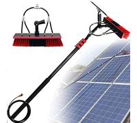 Teles Kit de brosse de nettoyage de fenêtre avec brosse rotative pour panneaux solaires, outil de nettoyage de panneaux photovoltaïques