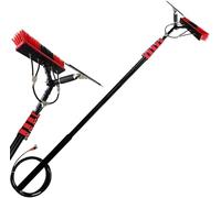 Teles Kit de nettoyage pour fenêtre - Tige extensible de 5,2 m avec raclette et brosse de gouttière de 35 cm - Nettoyage des fenêtres sans traces et entretien sans effort de la maison