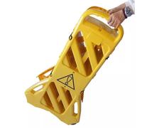 Teles le Bcade - Clôture isolante pliable extensible en plastique avec roues et poignée pour la construction, le contrôle de la circulation et l'entretien des ascenseurs