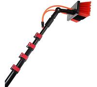 Teles Poteau de nettoyage de fenêtre extensible et brosse à eau Idéal pour le nettoyage des panneaux solaires et photovoltaïques Facile à utiliser Outil de lavage de camion Parfait pour une brillance