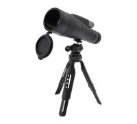 Télescope 12-36 x 60 cm avec trépied et adaptateur de téléphone, pour observation des oiseaux, sportifs, alpinisme, camping (noir)
