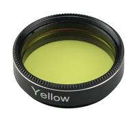 Télescope 2 pièces Argent 1.25 Pouces 31.7mm avec Optique M28 * 0.6mm télescope de Couleur Jaune Filtre de nébuleuse Jaune