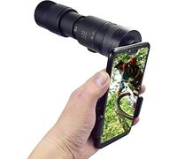 Télescope 4K 10-300X40mm Super Téléobjectif Zoom Télescope Monoculaire pour Téléphone, Lentille de Caméra de Téléphone Anti-Vibration pour Observation des Oiseaux Camping Voyage Randonnée (T
