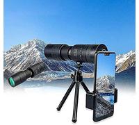 Télescope -4k,4k 10-300x40mm Télescope monoculaire Super Tele-Zoom, télescope HD pour téléphones Mobiles (2 télescopes + 2 Supports)