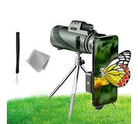 Télescope à longue distance - Télescope monoculaire avec faible vision nocturne - Télescope monoculaire 40 x 60 avec support pour smartphone et trépied