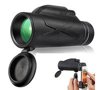 Télescope à Prisme Haute Puissance 80 x 100, avec Support pour Smartphone et trépied, monoculaire étanche pour l'observation des Oiseaux, la randonnée, Le Camping, Noir et étanche
