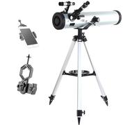 Télescope à réflecteur, lentille d'objectif de 76 mm, distance focale de 700 mm ,Avec adaptateur