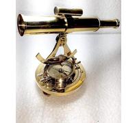 Télescope Alidade en laiton avec boussole en théodolite, 20,3 cm, doré, bureau maritime à collectionner