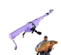 Télescope Angelrute - Pâque de voyage pliable | Bouette de pêche en fibre de verre portable avec poignée rétractable | Tie à araignée compacte pour la pêche extérieure de voyage | Mobile léger avec un