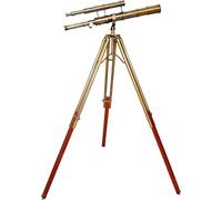 Télescope antique en laiton avec trépied, article solide, pour les amateurs de marins nautiques à fort grossissement
